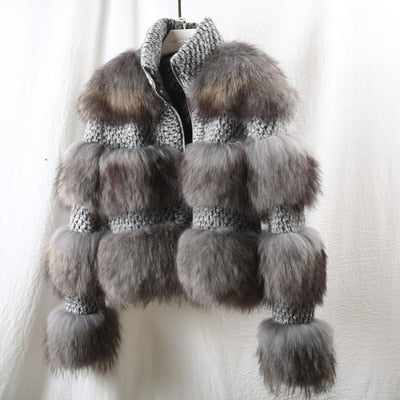 2019 winter jacket women parka real fur coat natural raccoon fur collar woolen coat bomber jacket korean streetwear new