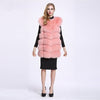 FURSARCAR Real Natural Fur Vest Women Fox Fur Coat 2019 New Luxury Female Fur Jacket Warm Thick Long Winter Fur Vest Waistcoat