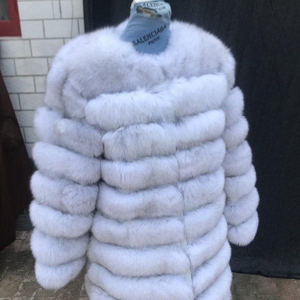 2019 Real Fox Fur Coat Women Natural Real Fur Jackets Vest  Winter Outerwear Women Clothes