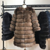 2019 Real Fox Fur Coat Women Natural Real Fur Jackets Vest  Winter Outerwear Women Clothes