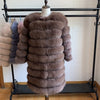 2019 Real Fox Fur Coat Women Natural Real Fur Jackets Vest  Winter Outerwear Women Clothes