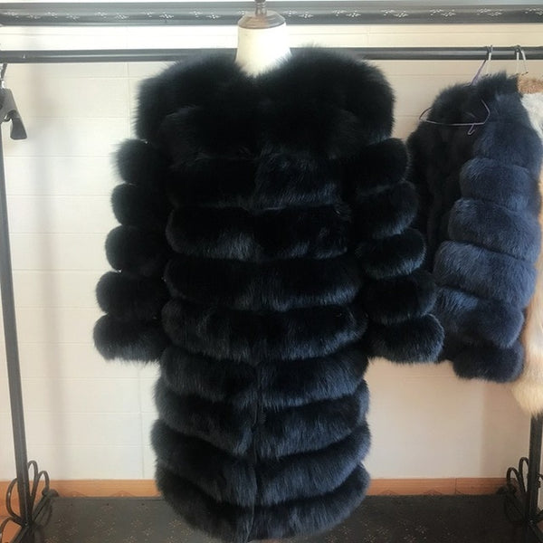 2019 Real Fox Fur Coat Women Natural Real Fur Jackets Vest  Winter Outerwear Women Clothes
