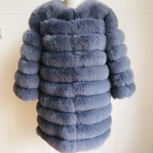 2019 Real Fox Fur Coat Women Natural Real Fur Jackets Vest  Winter Outerwear Women Clothes