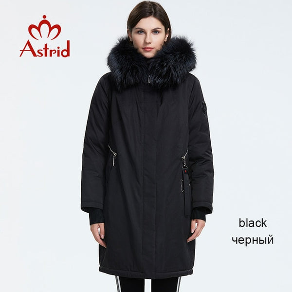 Astrid 2019 Winter new arrival down jacket women with a fur collar loose clothing outerwear quality women winter coat AR-9160