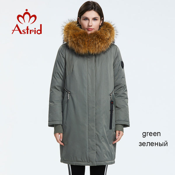 Astrid 2019 Winter new arrival down jacket women with a fur collar loose clothing outerwear quality women winter coat AR-9160