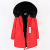 MaoMaoKong natural real fox fur Jacke coat Real Fox Fur Collar Cuff Hooded Coat Short Parka Long Camouflage winter jacket