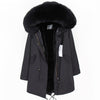 MaoMaoKong natural real fox fur Jacke coat Real Fox Fur Collar Cuff Hooded Coat Short Parka Long Camouflage winter jacket