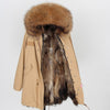 womens fox fur coat parkas winter jacket coat women parka big real fur collar kurtka damska natural fox fur liner long outerwear