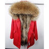 womens fox fur coat parkas winter jacket coat women parka big real fur collar kurtka damska natural fox fur liner long outerwear