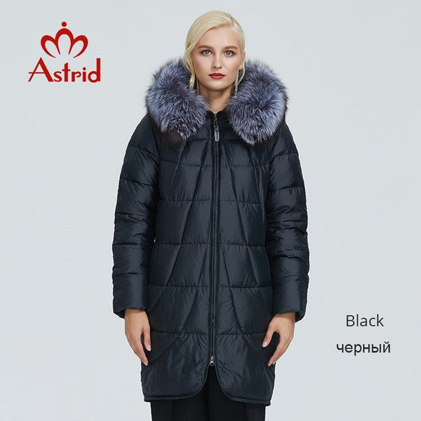 2019 Astrid winter jacket women with fox fur collar design long thick cotton clothing fashion warm women parka AR-9179