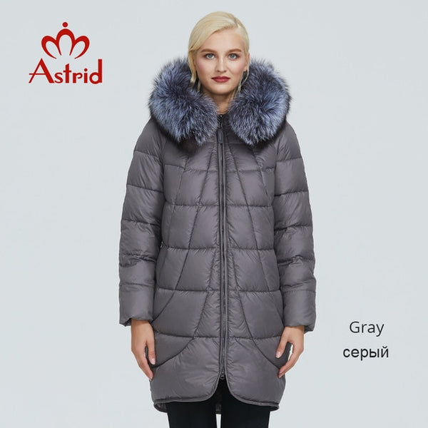 2019 Astrid winter jacket women with fox fur collar design long thick cotton clothing fashion warm women parka AR-9179