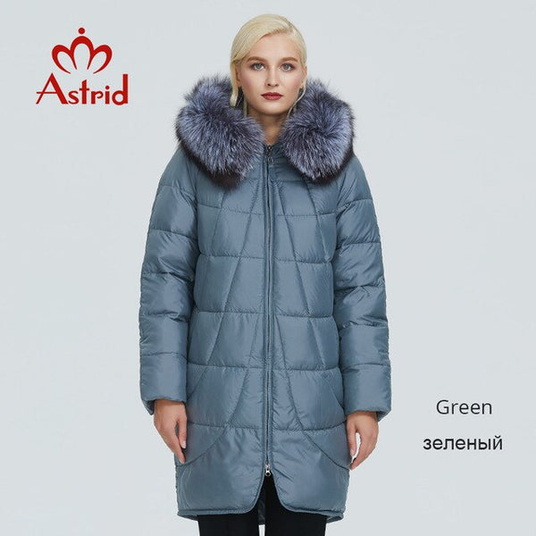 2019 Astrid winter jacket women with fox fur collar design long thick cotton clothing fashion warm women parka AR-9179
