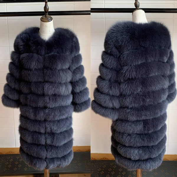 2019 Real Fox Fur Coat Women Natural Real Fur Jackets Vest  Winter Outerwear Women Clothes