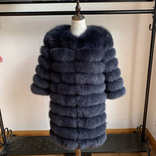 2019 Real Fox Fur Coat Women Natural Real Fur Jackets Vest  Winter Outerwear Women Clothes