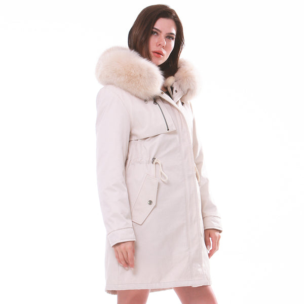 women winter large fur hooded parkas 2020 white winter jacket women natural fur lined thick coat women oversize