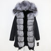 OFTBUY 2019 Winter Jacket Women Long Parka Real Fox Fur Coat Natural Raccoon Fur Collar Hood Thick Warm Streetwear Parkas New