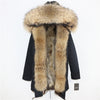 OFTBUY 2019 Winter Jacket Women Long Parka Real Fox Fur Coat Natural Raccoon Fur Collar Hood Thick Warm Streetwear Parkas New