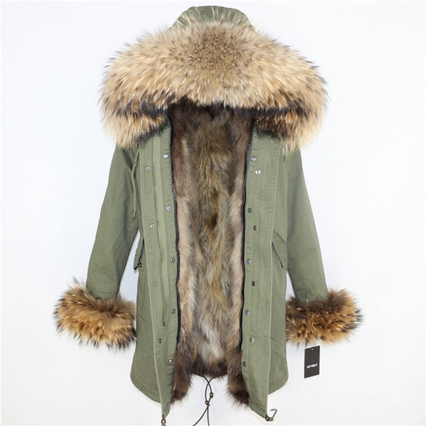 OFTBUY 2019 Winter Jacket Women Long Parka Real Fox Fur Coat Natural Raccoon Fur Collar Hood Thick Warm Streetwear Parkas New