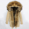 OFTBUY 2019 Winter Jacket Women Long Parka Real Fox Fur Coat Natural Raccoon Fur Collar Hood Thick Warm Streetwear Parkas New