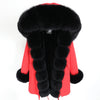 MAO MAO KONG Camouflage winter jacket women outwear thick parkas natural real fox fur collar coat