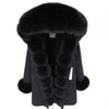 MAO MAO KONG Camouflage winter jacket women outwear thick parkas natural real fox fur collar coat