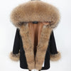 MAO MAO KONG Camouflage winter jacket women outwear thick parkas natural real fox fur collar coat