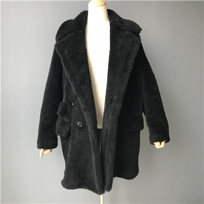 MAOMAOFUR Real Wool Teddy Coat Women New Fashion Real Sheep Fur Jacket Female Warm Oversize Winter Outerwear Wool Clothing