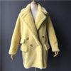 MAOMAOFUR Real Wool Teddy Coat Women New Fashion Real Sheep Fur Jacket Female Warm Oversize Winter Outerwear Wool Clothing