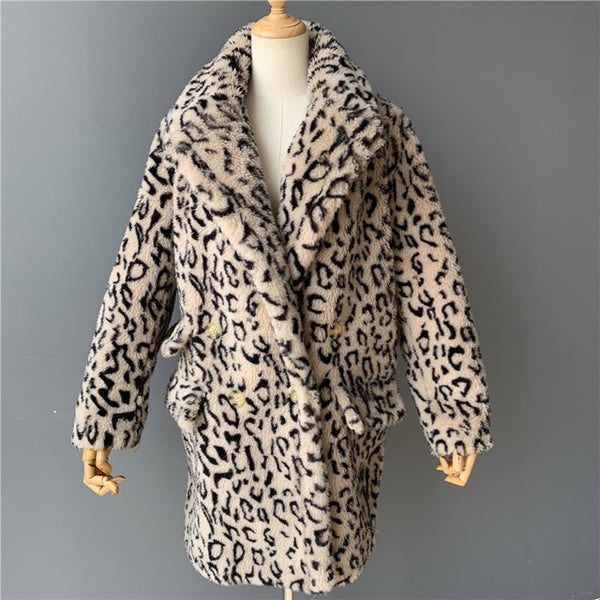 MAOMAOFUR Real Wool Teddy Coat Women New Fashion Real Sheep Fur Jacket Female Warm Oversize Winter Outerwear Wool Clothing