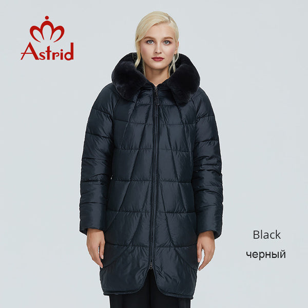 2019 Astrid winter jacket women with fox fur collar design long thick cotton clothing fashion warm women parka AR-9179