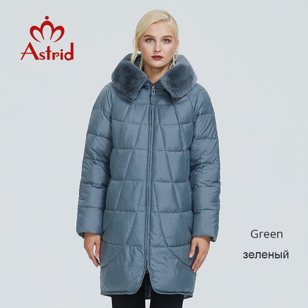 2019 Astrid winter jacket women with fox fur collar design long thick cotton clothing fashion warm women parka AR-9179