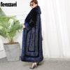 Nerazzurri Extra long winter faux fur coat 2019 runway womens fashion plus size streetwear fluffy thicken warm fake fur coats