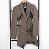 GetSpring Women Blazer Long Sleeve Single Button Women Blazers Suit Hollow Out Backless Irregular Ladies Suit Jacket Long Coat
