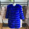 New Natural Real Fox Fur Coat Winter Women Long Style Genuine Real Fur Jacket Female Quality 100% Real Fox Fur Overcoats