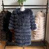 New Natural Real Fox Fur Coat Winter Women Long Style Genuine Real Fur Jacket Female Quality 100% Real Fox Fur Overcoats