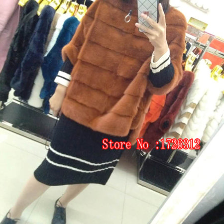 New real mink fur coat women winter thick warm natural fur outerwear genuine leather real fur jacket female pullover