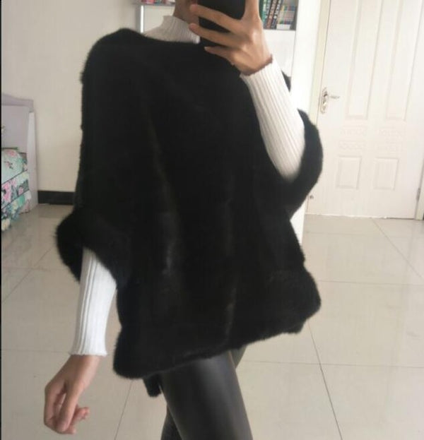 New real mink fur coat women winter thick warm natural fur outerwear genuine leather real fur jacket female pullover