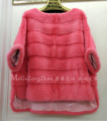 New real mink fur coat women winter thick warm natural fur outerwear genuine leather real fur jacket female pullover