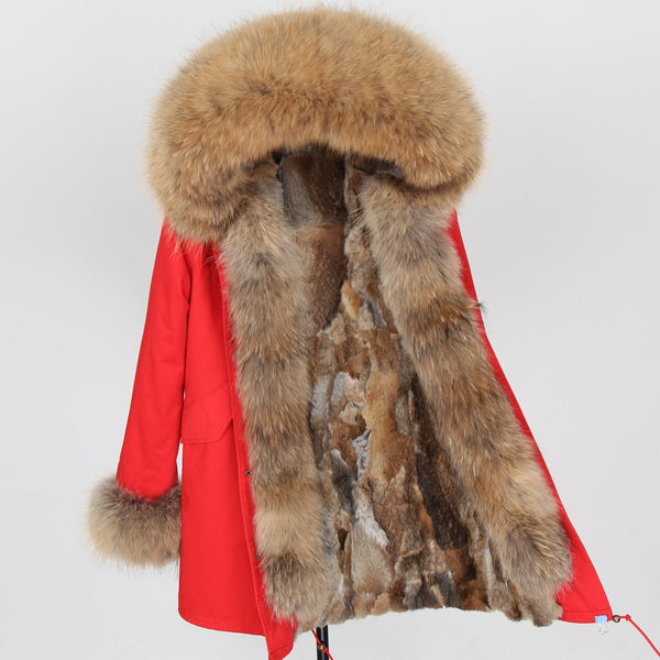 real fur coat and jackets women winter parka real fur jacket abrigos mujer invierno 2019 big collar kurtka damska fur coats