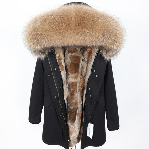 real fur coat and jackets women winter parka real fur jacket abrigos mujer invierno 2019 big collar kurtka damska fur coats