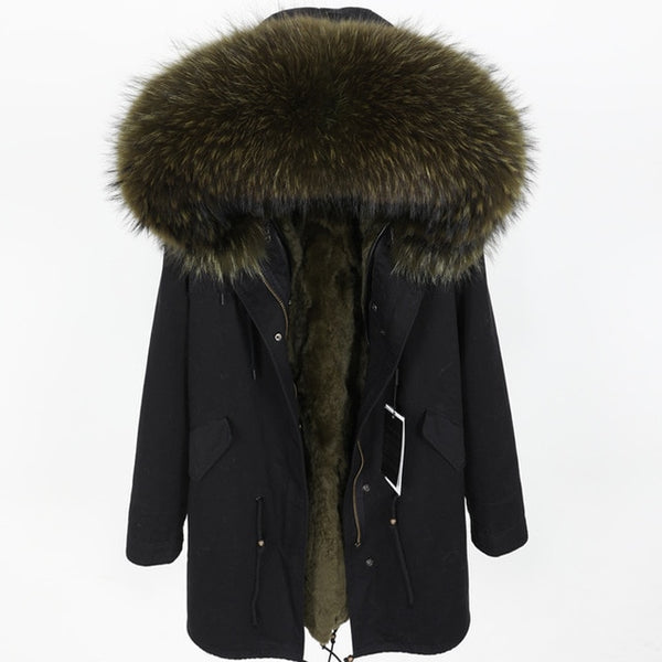 real fur coat and jackets women winter parka real fur jacket abrigos mujer invierno 2019 big collar kurtka damska fur coats