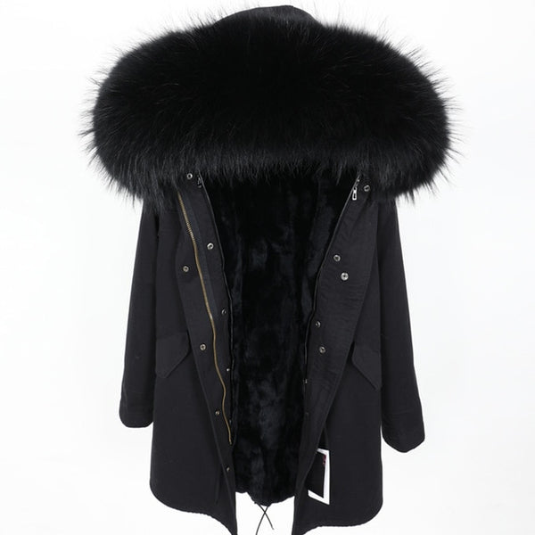 real fur coat and jackets women winter parka real fur jacket abrigos mujer invierno 2019 big collar kurtka damska fur coats