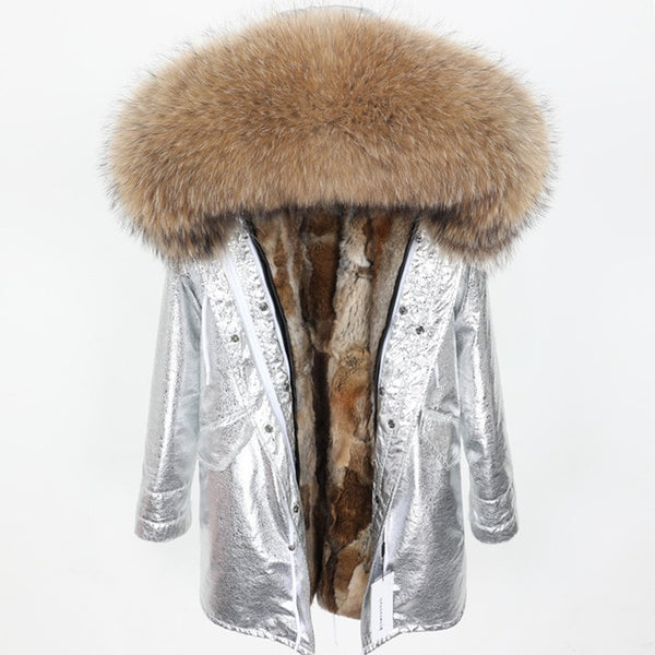 real fur coat and jackets women winter parka real fur jacket abrigos mujer invierno 2019 big collar kurtka damska fur coats