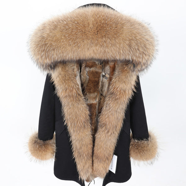 real fur coat and jackets women winter parka real fur jacket abrigos mujer invierno 2019 big collar kurtka damska fur coats