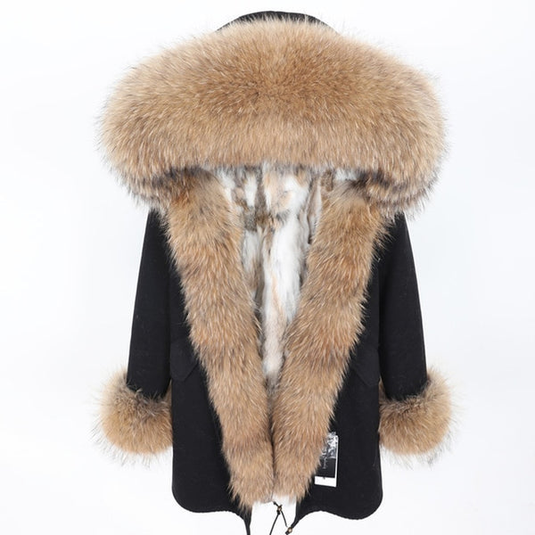 real fur coat and jackets women winter parka real fur jacket abrigos mujer invierno 2019 big collar kurtka damska fur coats