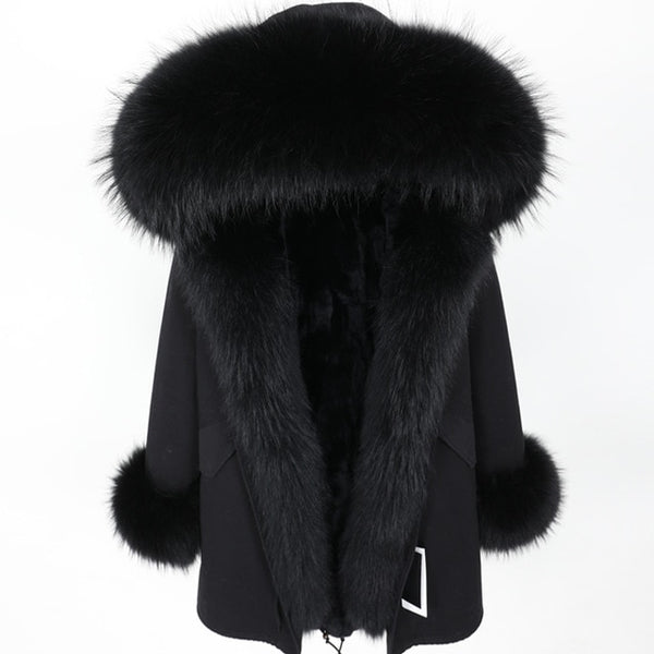 real fur coat and jackets women winter parka real fur jacket abrigos mujer invierno 2019 big collar kurtka damska fur coats