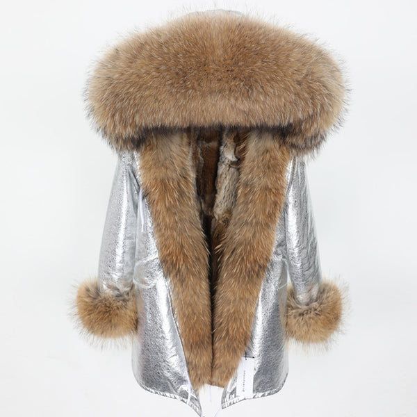 real fur coat and jackets women winter parka real fur jacket abrigos mujer invierno 2019 big collar kurtka damska fur coats