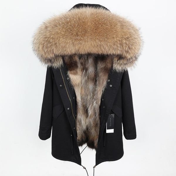 real fur coat and jackets women winter parka real fur jacket abrigos mujer invierno 2019 big collar kurtka damska fur coats