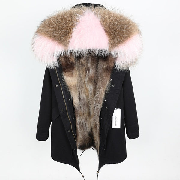 real fur coat and jackets women winter parka real fur jacket abrigos mujer invierno 2019 big collar kurtka damska fur coats