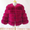 2019 new style real fur coat 100% natural fur jacket female winter warm leather fox fur coat high quality fur vest Free shipping
